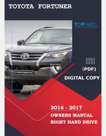 toyota fortuner 2016-2017 owners manual 